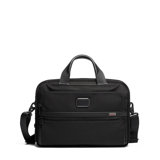 Triple Compartment Brief Alpha 3 Alpha 3 Back To School Bags Black Briefcases color_black commuter gifts Father's Day field-product for him Graduation Gifts non-discounted